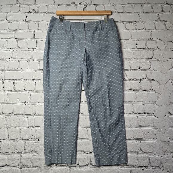 Ann Taylor Curvy Cotton Blend Small Diamond Print Cropped Pants Size 6 - Picture 1 of 11